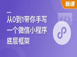 前端高手特训 从0到1带你手写一个微信小程序底层框架(超清完结)